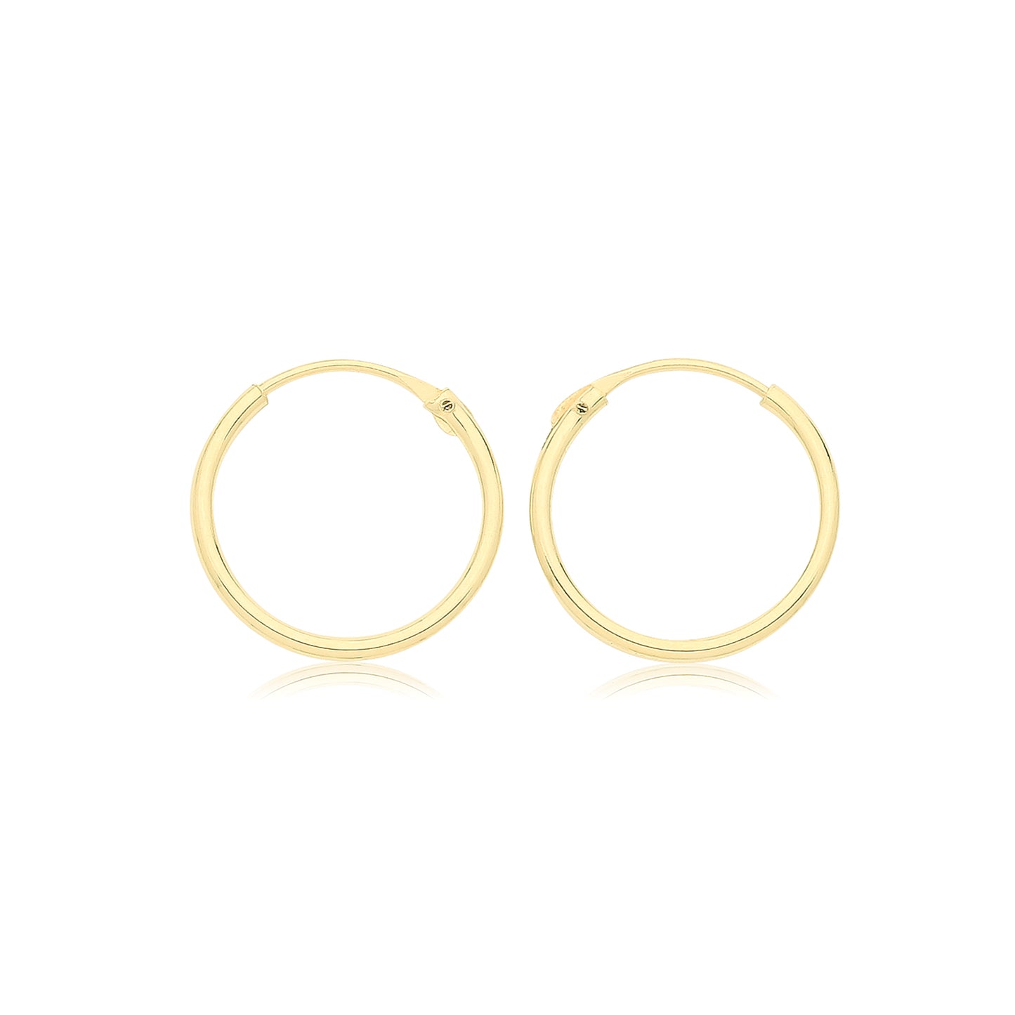 9ct Gold 10mm Sleeper Earrings - John Ross Jewellers