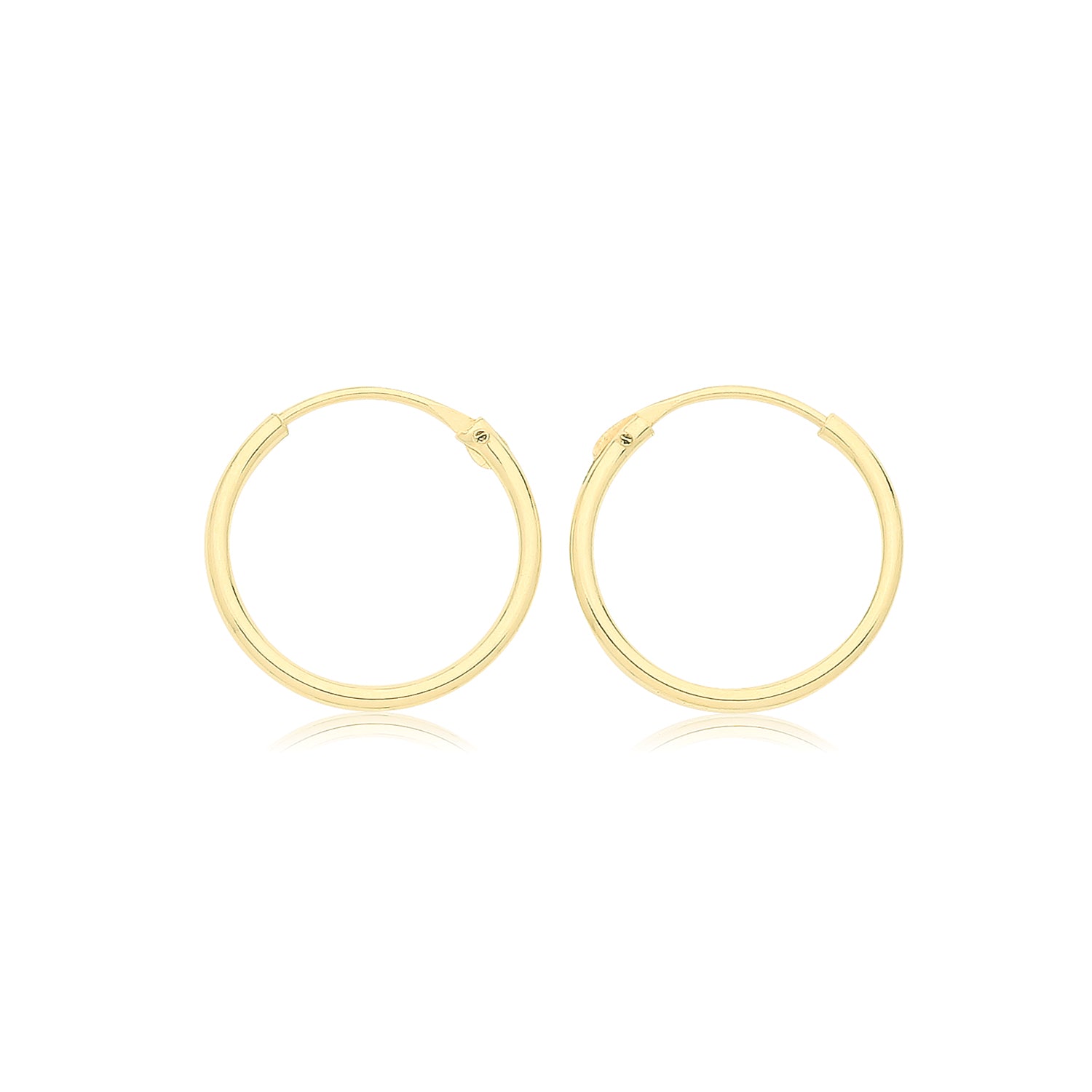 9ct Gold 10mm Sleeper Earrings - John Ross Jewellers