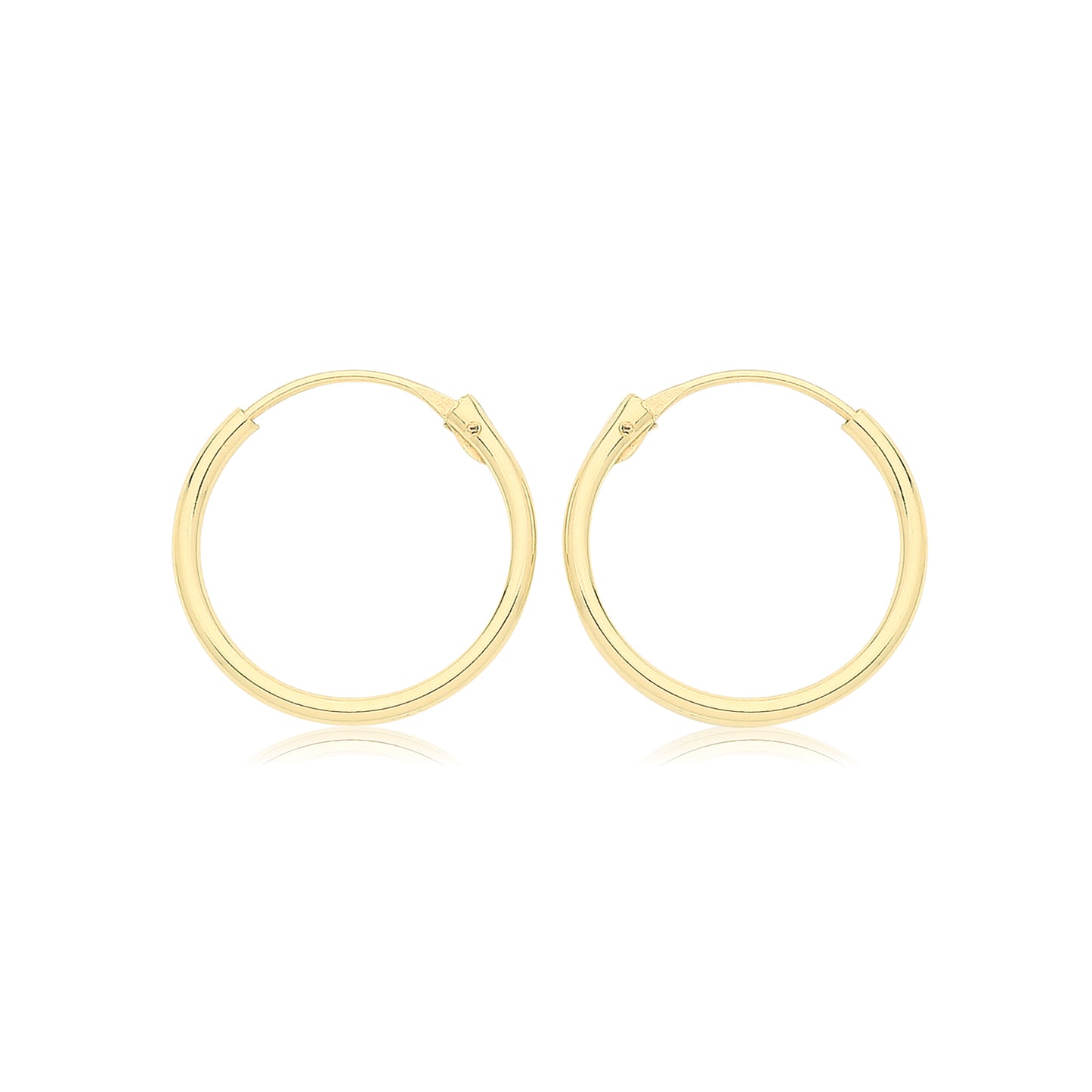 9ct Gold 10mm Sleeper Earrings - John Ross Jewellers
