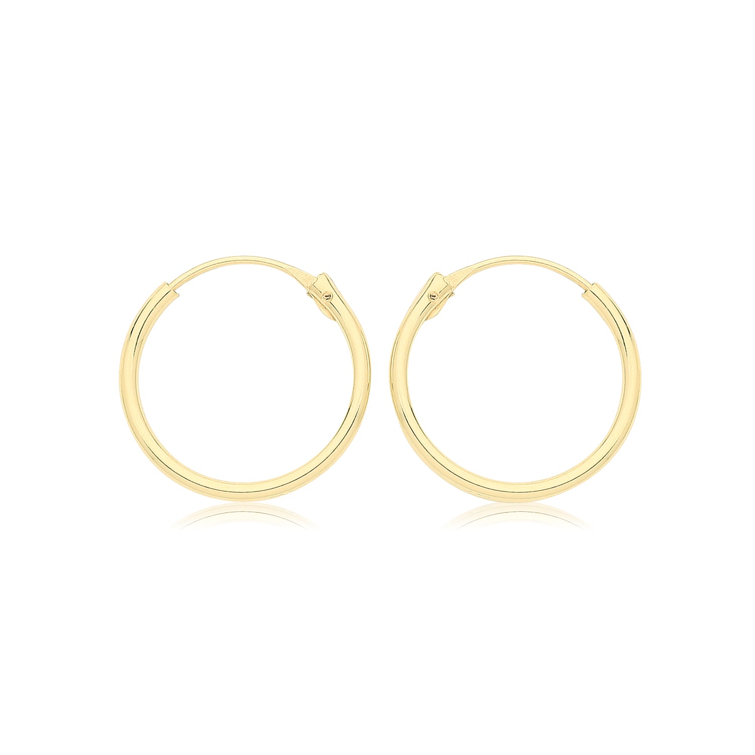 9ct Gold 10mm Sleeper Earrings - John Ross Jewellers