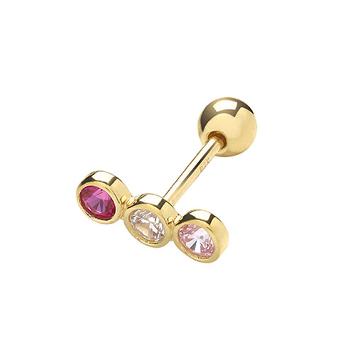Ear Candy 9ct Gold Pink Cartilage Stud - John Ross Jewellers