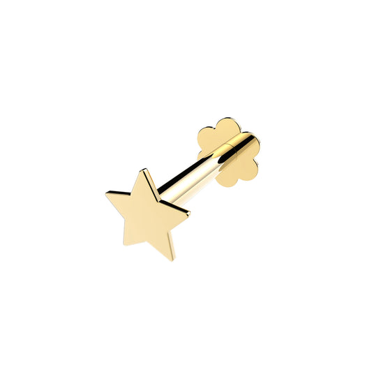 Ear Candy 9ct Gold Labret Cartilage Stud | Star - John Ross Jewellers