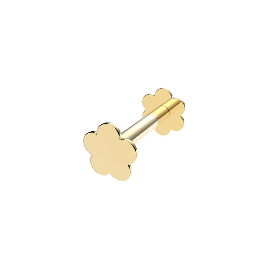 Ear Candy 9ct Gold Labret Cartilage Stud | Flower - John Ross Jewellers
