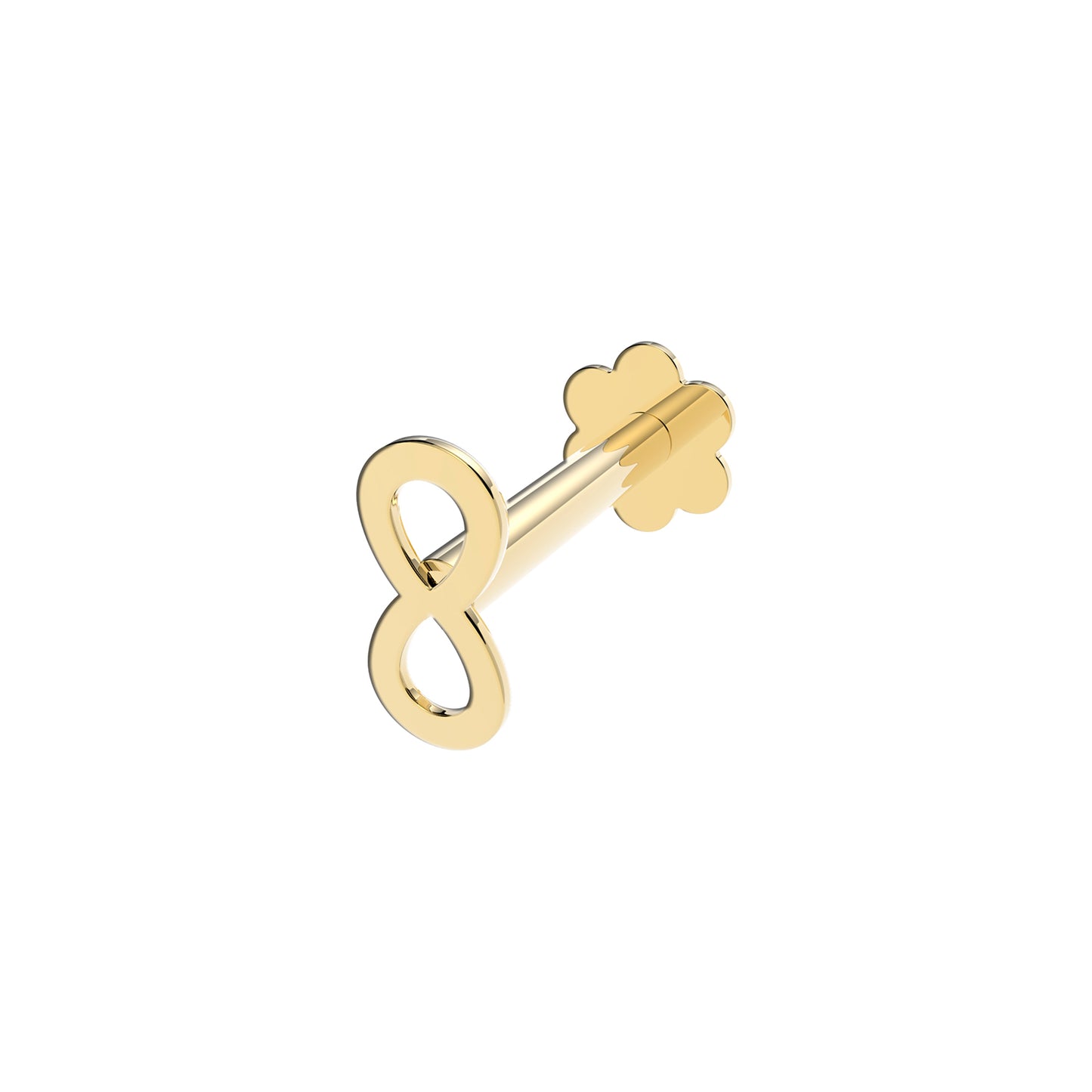 Ear Candy 9ct Gold Labret Cartilage Stud | Infinity - John Ross Jewellers