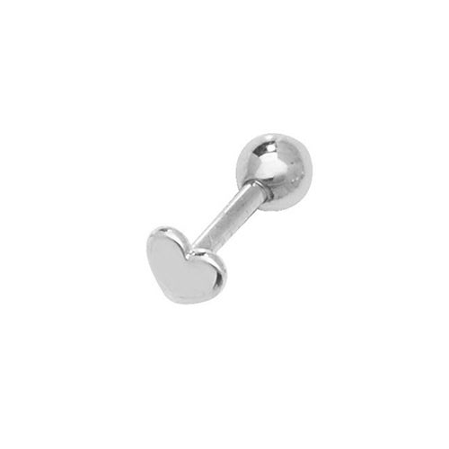 Ear Candy 9ct White Gold Heart Cartilage Stud - John Ross Jewellers