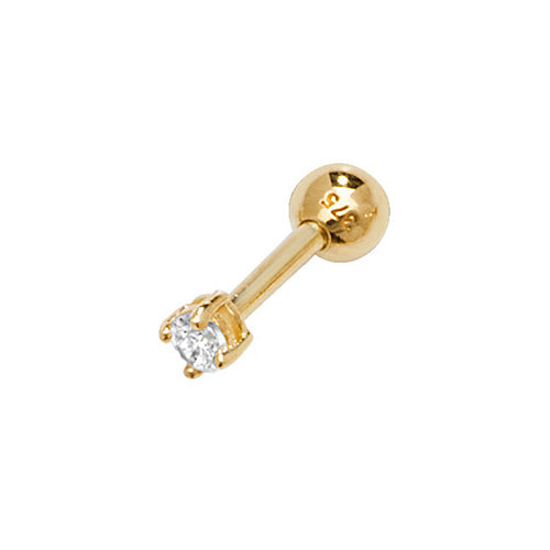 Ear Candy 9ct Gold CZ Cartilage Stud - John Ross Jewellers