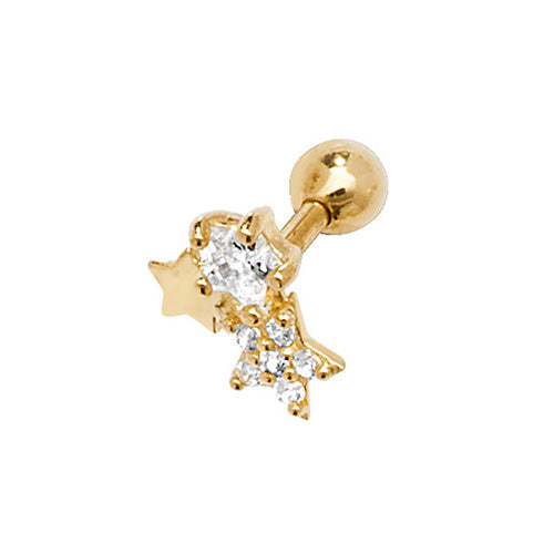 Ear Candy 9ct Gold Star Cluster Cartilage Stud - John Ross Jewellers