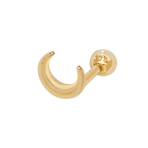 Ear Candy 9ct Gold Moon Cartilage Stud - John Ross Jewellers