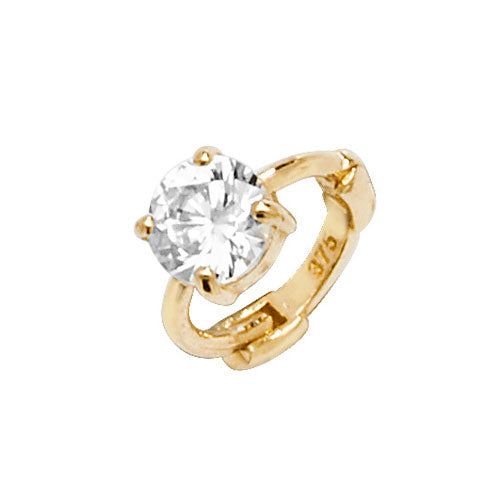 Ear Candy 9ct Gold Solitaire CZ Cartilage Hoop - John Ross Jewellers