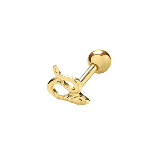 Ear Candy 9ct Gold Snake Cartilage Stud - John Ross Jewellers