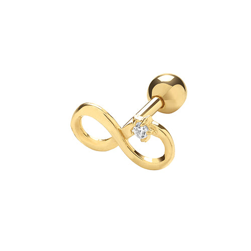 Ear Candy 9ct Gold Infinity Cartilage Stud - John Ross Jewellers