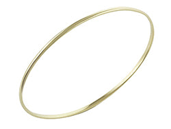 9ct Gold Classic Oval Solid Polished Bangle 2.3mm - John Ross Jewellers