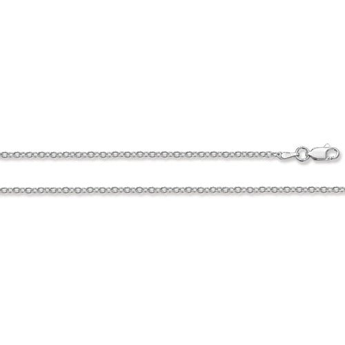 Rhodium Plated Silver Cable Chain - John Ross Jewellers