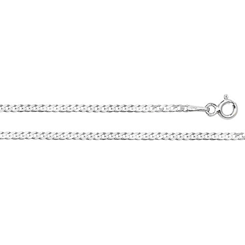 Silver Modern Chamfered Cross Necklace - Medium - John Ross Jewellers