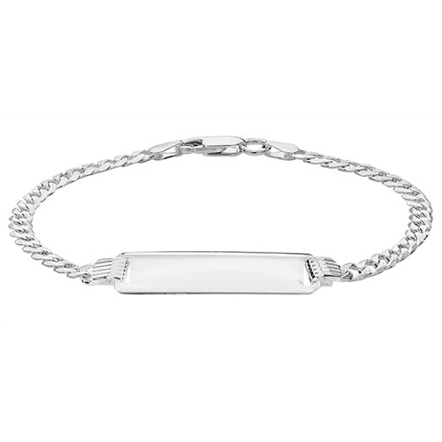 Silver 5" Curb Id Bracelet - John Ross Jewellers