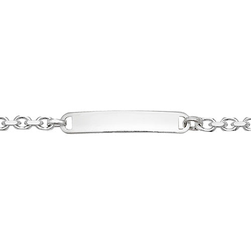 Silver 7" Faceted Belcher Identity Bracelet - John Ross Jewellers
