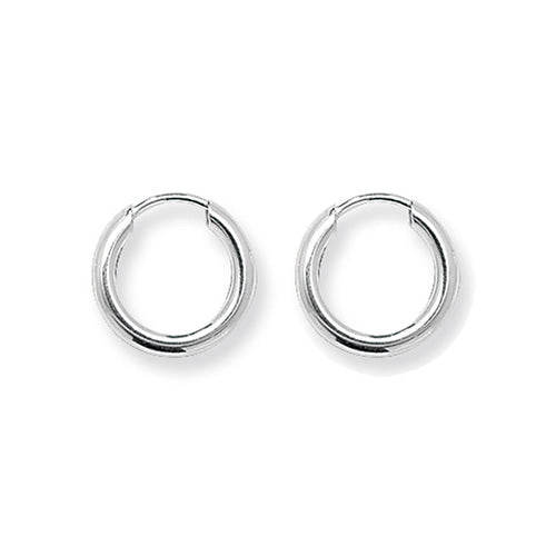 Silver 13mm Sleeper Earrings | Medium - John Ross Jewellers