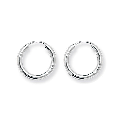 Silver 15mm Sleeper Earrings | Medium - John Ross Jewellers