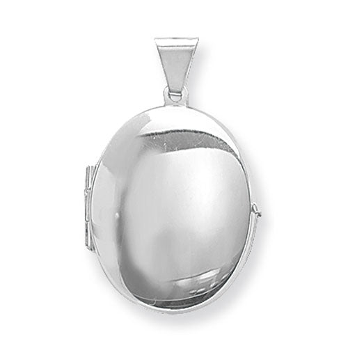 Silver Classic Oval Locket and Chain - John Ross Jewellers