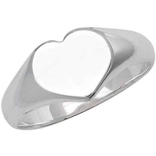 Silver Heart Signet Ring - John Ross Jewellers