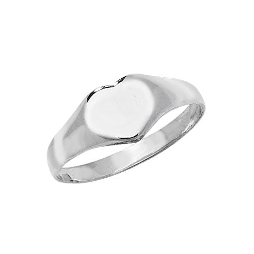 Silver Heart Signet Ring - Small - John Ross Jewellers