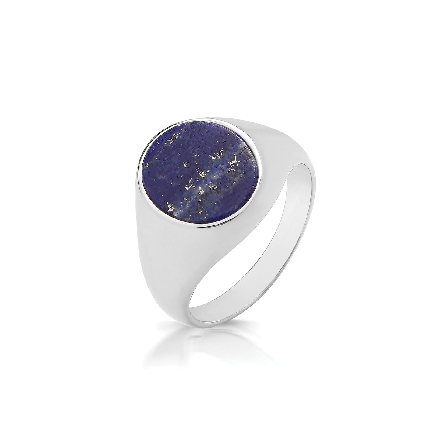 Silver Lapis Lazuli Oval Signet Ring - John Ross Jewellers