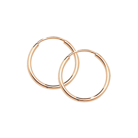 9ct Gold 18mm Sleeper Earrings - John Ross Jewellers