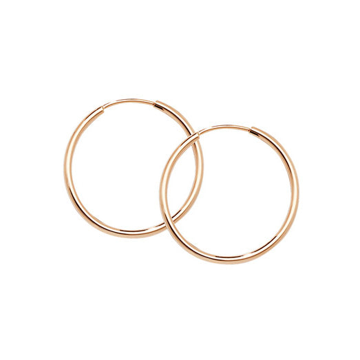 9ct Gold 25mm Sleeper Earrings - John Ross Jewellers