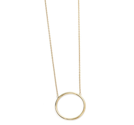9ct Gold Open Circle Necklace - John Ross Jewellers