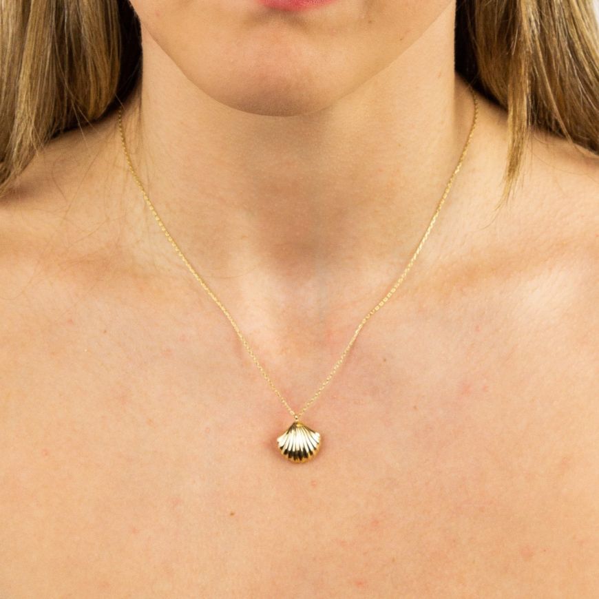 9ct Gold Shell Necklace - John Ross Jewellers