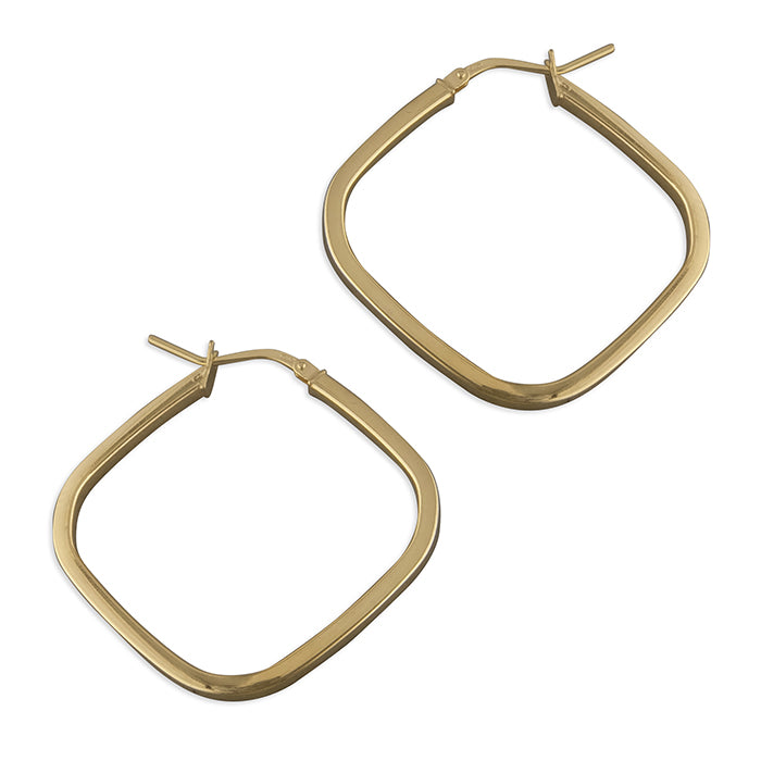 SUNSHINE Square Offset Hoop Earrings - John Ross Jewellers