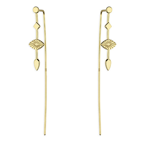 SUNSHINE Sun Eye Pull Through Earrings - John Ross Jewellers