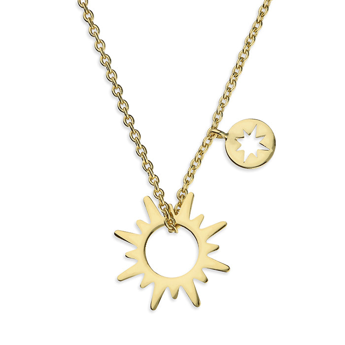 SUNSHINE Sun & Compass Necklace - John Ross Jewellers