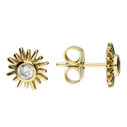 SUNSHINE CZ Sun Stud Earrings - John Ross Jewellers