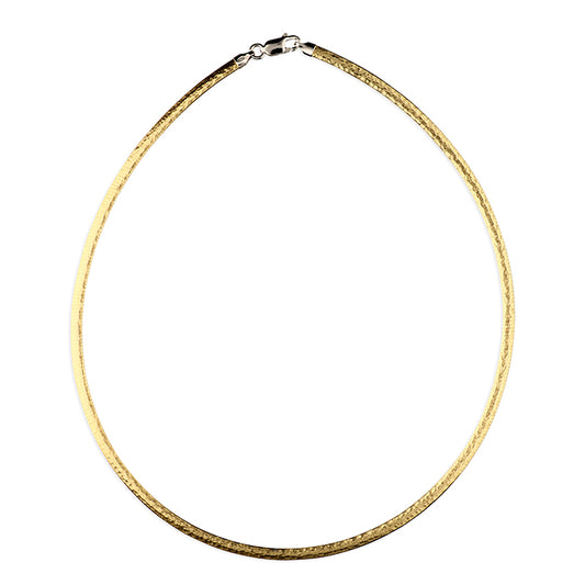 Sunshine Hammered Omega Necklace - John Ross Jewellers