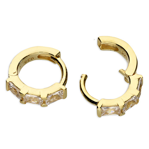 SUNSHINE Baguette Huggie Earrings - John Ross Jewellers
