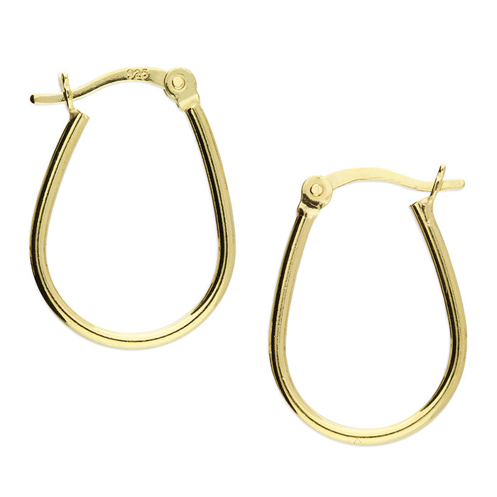 SUNSHINE Oval Hoop Earrings - John Ross Jewellers