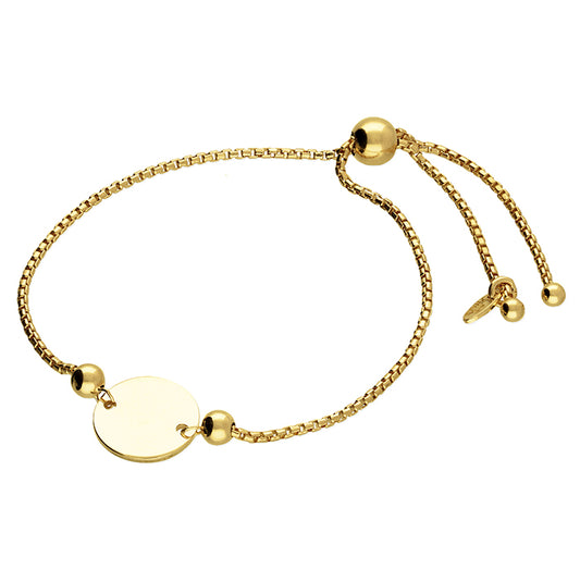 Sunshine Identity Bracelet - Gold Round - John Ross Jewellers