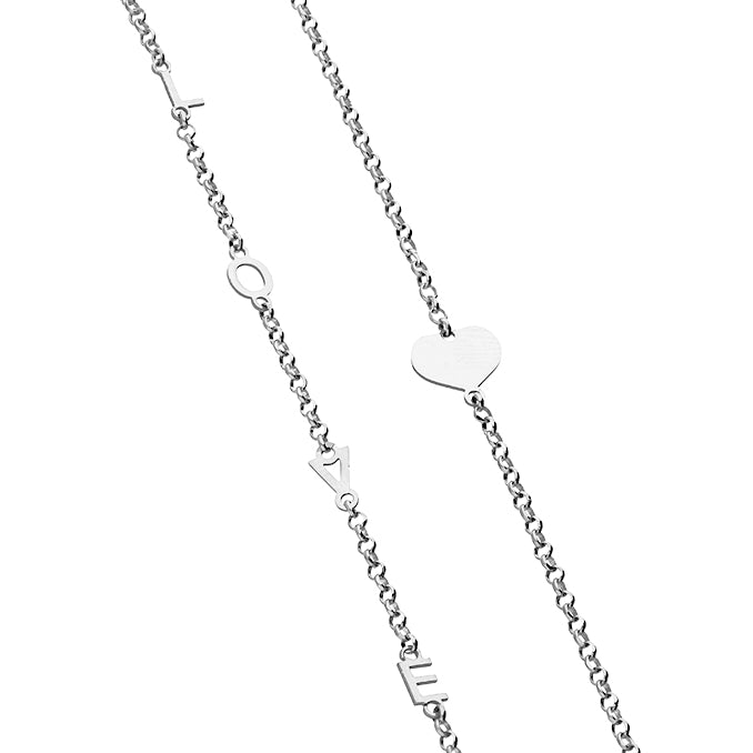 Silver Love Necklace | 43cm - John Ross Jewellers