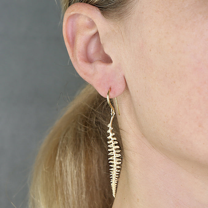 SUNSHINE Fern Leaf Drop Earrings - John Ross Jewellers