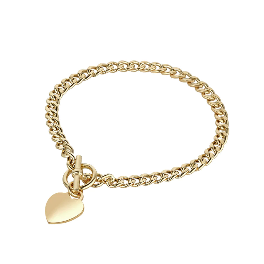 Sunshine Classic T-Bar & Heart Bracelet - John Ross Jewellers