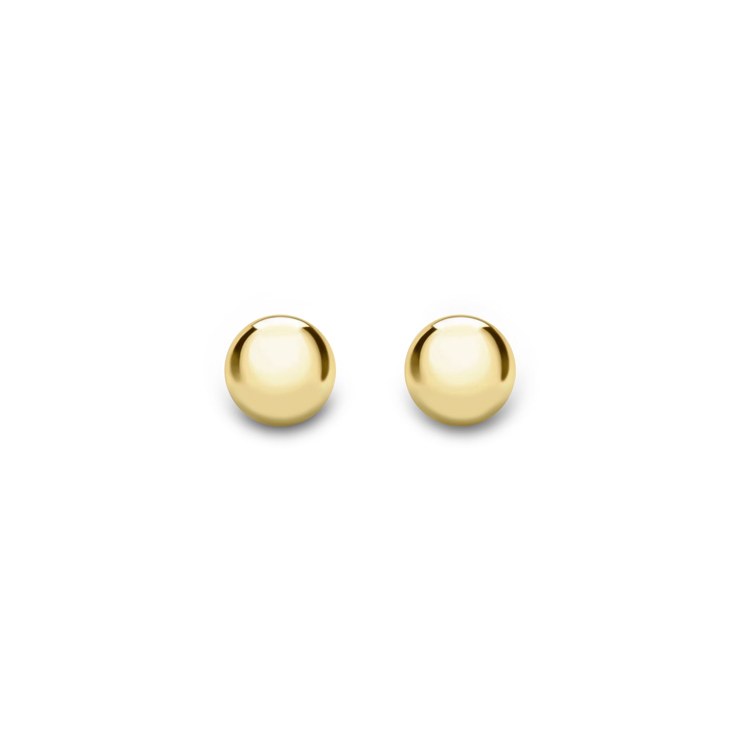 18ct Yellow Gold 6mm Ball Stud Earrings - John Ross Jewellers