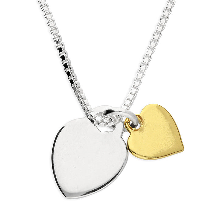 Sunshine Double Miniature Heart Disc Necklace - John Ross Jewellers