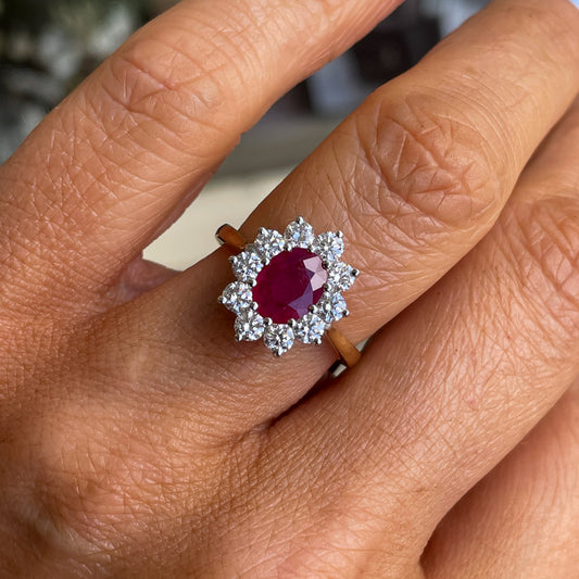 18ct Gold Ruby & Diamond Ring - John Ross Jewellers