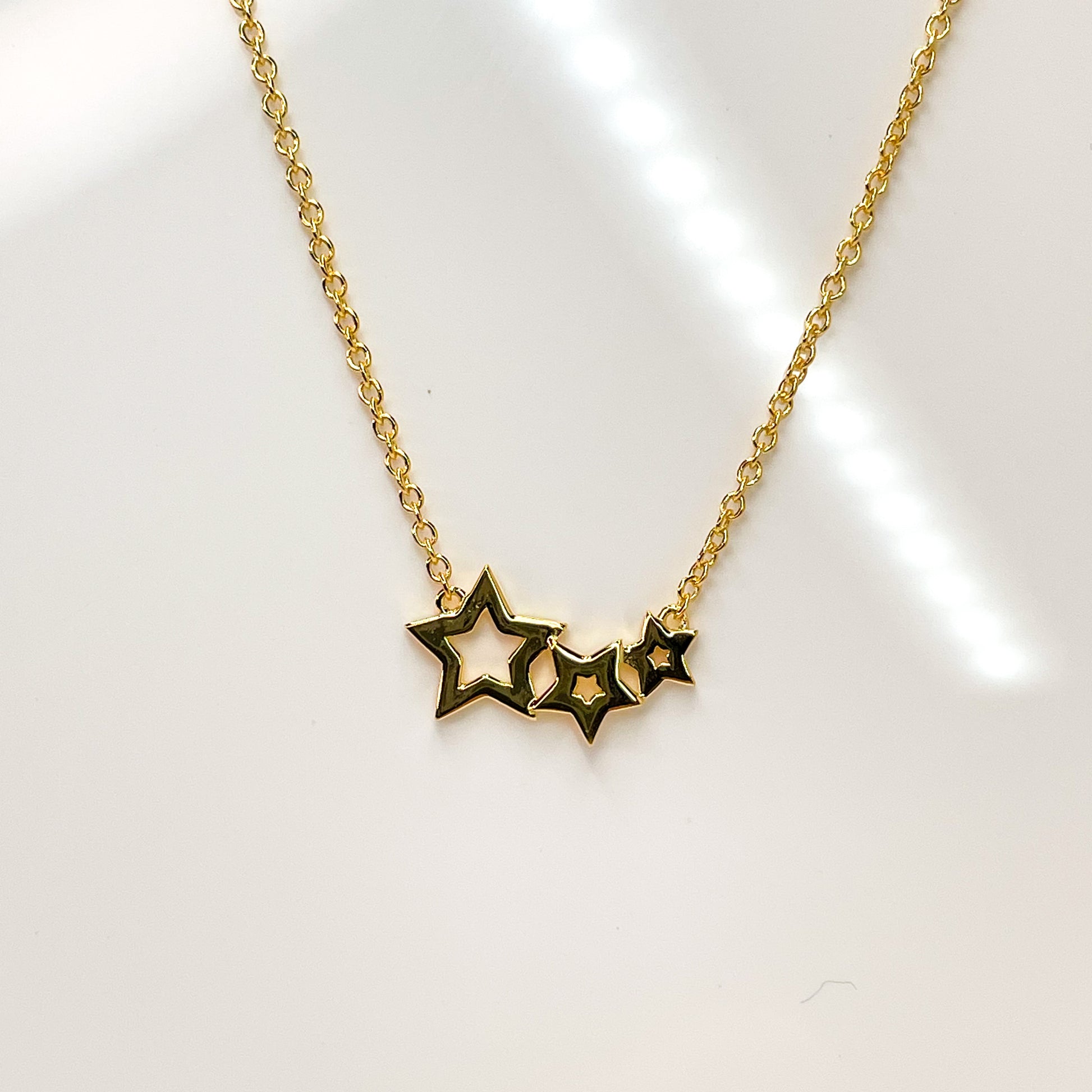 Sunshine Three Stars Necklace - John Ross Jewellers