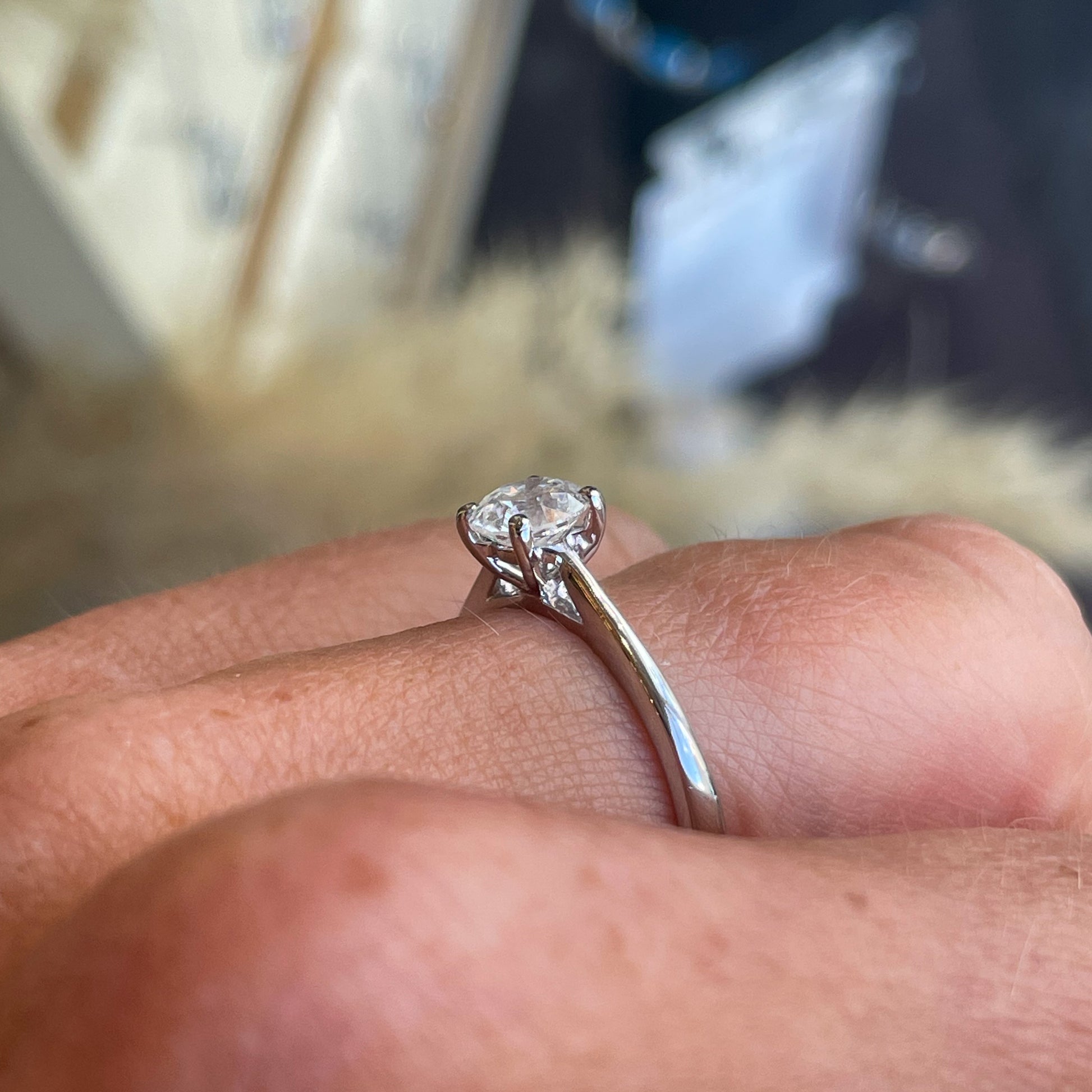 Platinum Diamond Solitaire Engagement Ring | 0.70ct - John Ross Jewellers