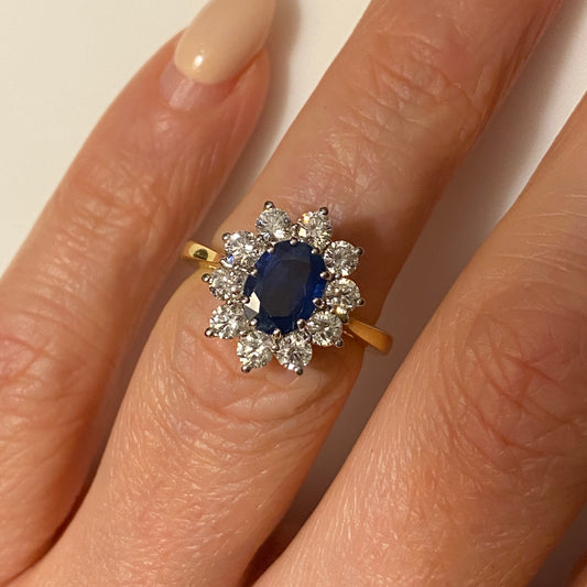 18ct Gold Sapphire & Diamond Ring - John Ross Jewellers