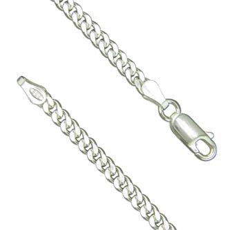 Silver 20” Medium Diamond Cut Curb Chain - John Ross Jewellers