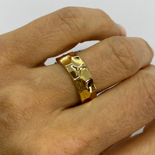 Sunshine Hammered Ring - John Ross Jewellers