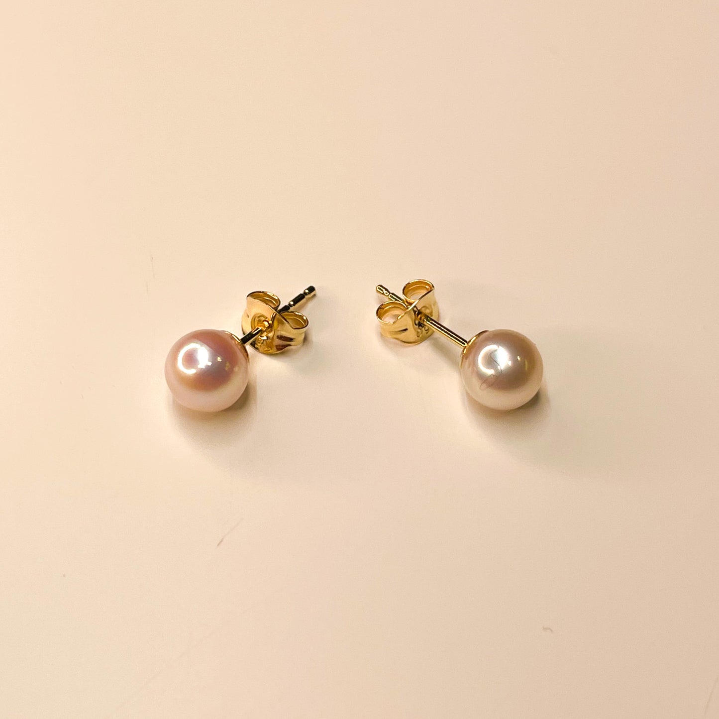 9ct Gold 6mm Akoya Pearl Earrings - John Ross Jewellers